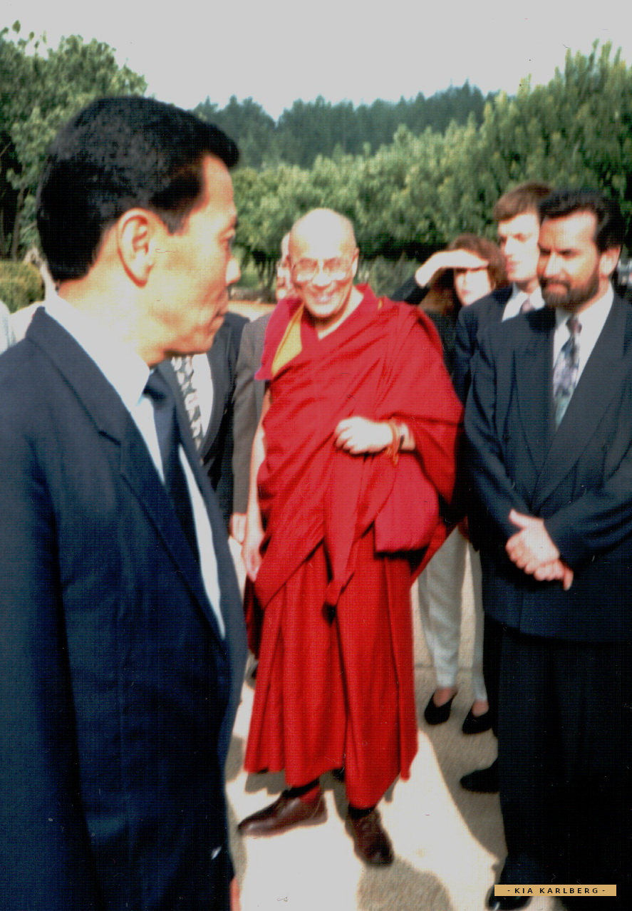 Dalai Lama by Kia Karlberg in Jerusalem