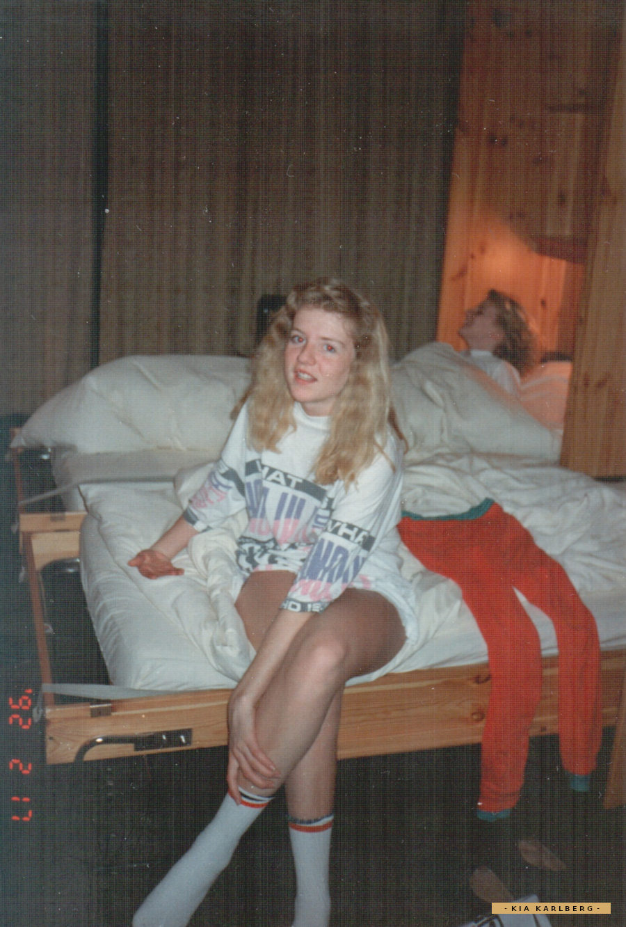 Kia Karlberg i sängen