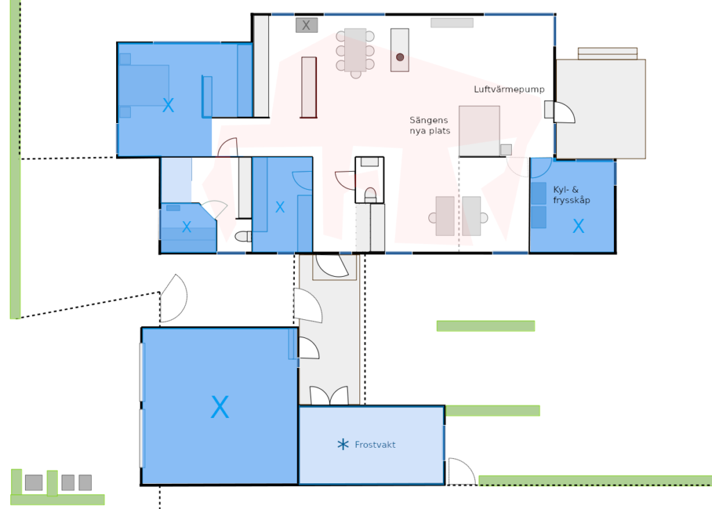 Villa Kia bottenplan sparar energi